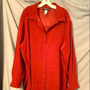 Long Sleeve Button Down Satin-lined Blouse